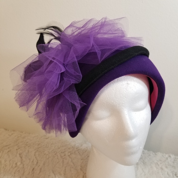 NWT Bollman Hat Co. Purple Doeskin Wool Felt Hat - Picture 8 of 16